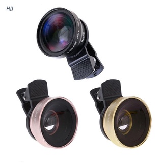 HJJ lente de aleación de aluminio 2 en 1 0.45X gran angular+12.5X Macro lente de teléfono móvil Kit de lente de cámara con Clip para iPhone Samsung Xiaomi Smartphones (1)