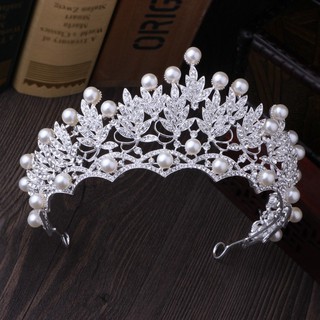 boda novia tiara rhinestone cristal plata corona fiesta fiesta accesorios para el cabello
