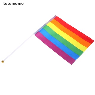 Tetemomo 5X Arco Iris De Mano Ondeando Bandera Gay Orgullo Lesbiana Paz LGBT Banner Festival CL