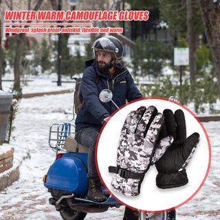guantes de lana térmica de invierno a prueba de viento/guantes de ciclismo deportivos de dedo completo (5)