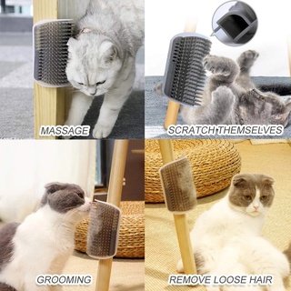 1pcs producto para mascotas/gato auto-aplanadora cepillo de pared esquina gatos masaje/auto-aplanadora cepillo peine con Catnip gato frota cara con peine cosquillas (6)