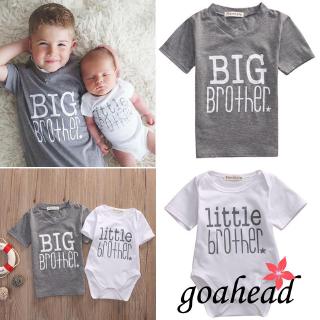 GOALittle Brother Baby Boy mameluco Big Boy camiseta Tops camiseta coincidencia trajes