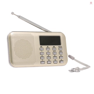 Onlylove2-y-896 Mini Radio FM portátil Digital 3W altavoz estéreo reproductor de Audio MP3 de alta fidelidad calidad de sonido con pantalla de 2 pulgadas soporte USB unidad TF tarjeta AUX-IN auriculares-out