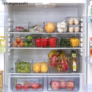 Shang Recipientes De Plástico Apilable Para Almacenamiento De Alimentos , Organizador De Nevera , Cocina , Con Asas (1)
