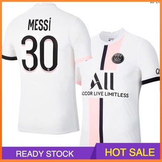 [tiktok Hot] PSG camiseta de fútbol Paris Saint Germain No. 30 Messi Home azul lejos blanco camiseta camisas Jersey de fútbol más el tamaño Unisex Tops