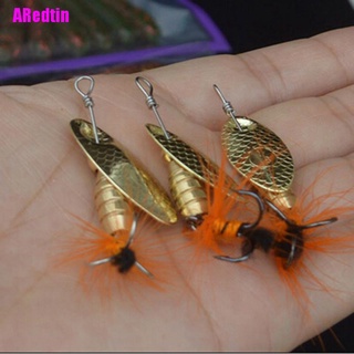 [ARedtin] Señuelo de pesca cuchara cebo ideal para pesca de trucha perca lucio giratorio (9)