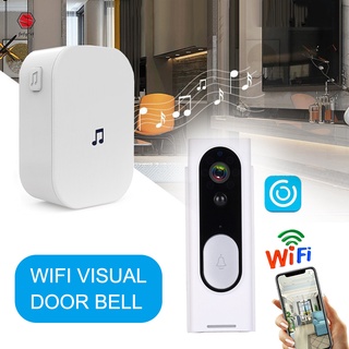 Video timbre 1080p HD visión nocturna inalámbrica WiFi seguridad hogar Monitor intercomunicador puerta campana cámara
