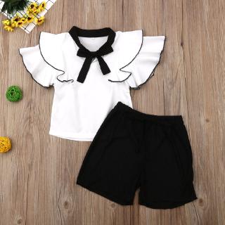 MG -2PCS ropa de niñas verano camiseta Tops+pantalones faldas trajes vestido de niño