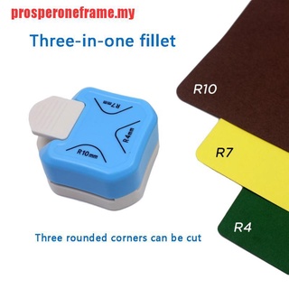 [prosperone] 3 en 1 Mini recortadora de esquina Durable Rounder Punch R4/R7/R10mm R