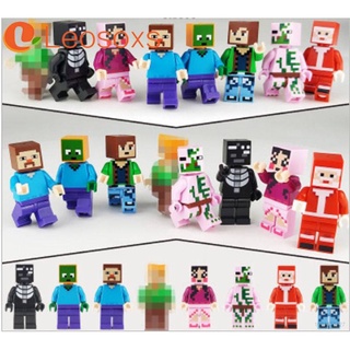 8pcs minecraft minifigure bloque de construcción rey muñecas juguetes para niños figura de acción decoración del hogar regalo para niños compatible con lego