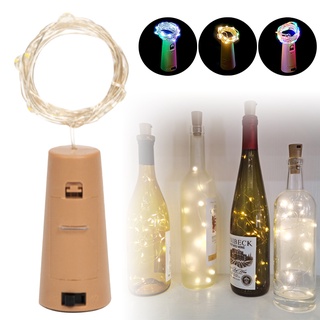 20 led cadena de batería de cobre botella de vino de corcho alambre de luces de hadas fiesta