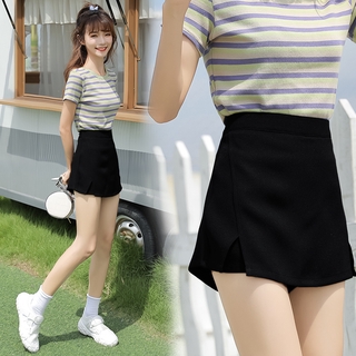 Pantalones cortos de verano de cintura alta delgados irregulares para mujer (2)