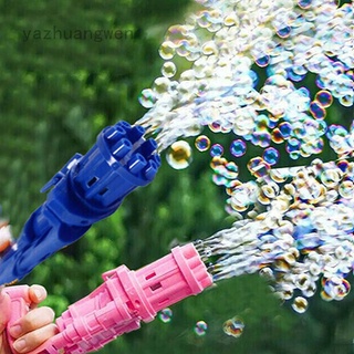 Gatling - pistola de burbujas de ocho agujeros para niños, diseño de burbujas, juguete chino/inglés, Color azul, 213 g