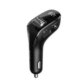 [Bdz] F40 transmisor FM para coche 5.0 AUX Dual USB cargador de coche Radio modulador reproductor MP3