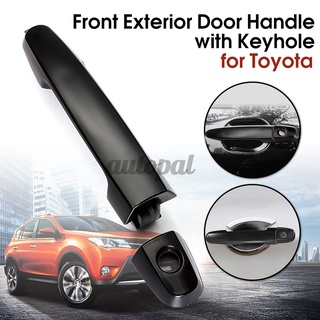 Front - Smooth Black, With Keyhole Outside Outer Exterior Door Handle