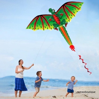 rom: 3d gran dinosaurio suave forma de playa cometas con carrete de línea sin marco entretenimiento deportes niños regalos familia vacaciones al aire libre padre-hijo actividades suministros
