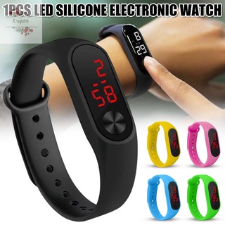 reloj de pulsera de silicona para hombres y mujeres electrónico colores caramelo relojes led casual reloj deportivo (1)