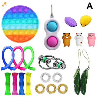 22pcs fidget juguetes conjunto sensorial juguetes pack para niños adultos simple dimple figet juguetes alivio del estrés anti-ansiedad herramientas (2)