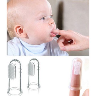 Dientes masajeador Oral de goma silicona dedo cepillo de dientes bebé