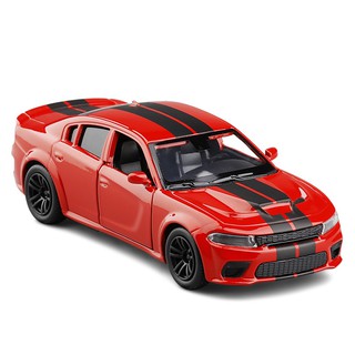 1:36 Dodge Charger Srt Hellcat modelos de coche de aleación Diecast juguete puertas de vehículo abreble Auto camión