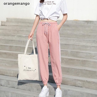 Orangemango Women Stripe Pants Harajuku Casual Loose Trousers Ladies Sport Pant Sweatpant CL