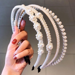diadema de perlas hechas a mano con cuentas, tocado de boda, temperamento, accesorios (2)