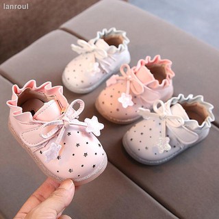 ☌zapatos de primavera y otoño de 0-1-2-3 años niña soltera bebé de un año y medio. zapatos de suela princesa/zapatos cr
