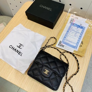 CHANEL Multi-layer card holder women's sling bag casual Cross-body pouch With box Chain bag