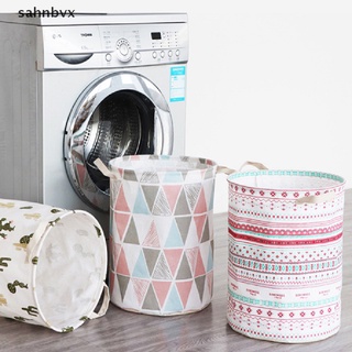 [sahnbvx] Cotton Linen Laundry Basket Waterproof Folding Storage Baskets Storage Box Cloth [sahnbvx] (1)