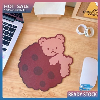 RAC Mouse Mat Cute Chocolate Bear Rubber Cartoon Non-slip Mice Pad for Computers