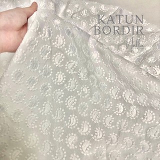 1/2 m de tela de algodón/bordado de algodón