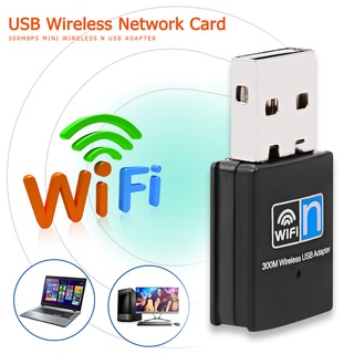 Odj7dd Tarjeta De Red Inalámbrica USB 2.0 De Alta Calidad Adaptador WiFi 300Mbps 2.4GHz 802.11 n/g/b