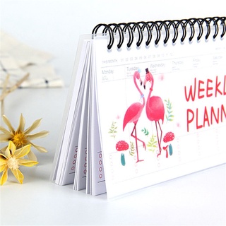 EXPEN1 Kawaii Planificador Diario Estacionario Agenda Organizador Cuaderno Horario Libro Semanal Suministros De Oficina Niños Regalo Escolares Bobina Mensual (4)