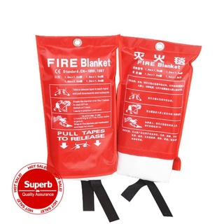 1M X 1M fibra de vidrio manta de fuego de emergencia supervivencia refugio extintores fuego tienda de campaña fuego G8G0 (1)