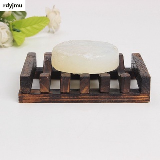 Ready Natural Wooden Soap Dish Wood Soap Tray Holder Storage Soap Rack Plate Box Container For Bath Shower Plate Bathroom in stock