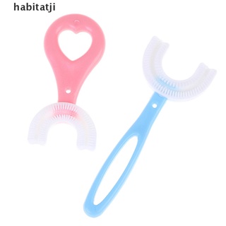 【hab】 Baby toothbrush teeth oral care cleaning brush silicone baby toothbrush . (8)