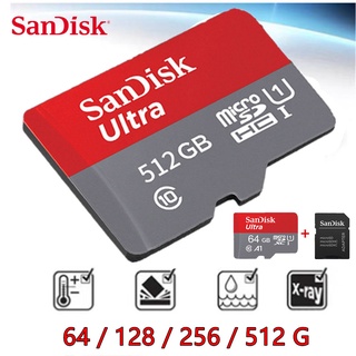 SanDisk 512G Tarjeta de memoria SD tarjeta SD Micro SD velocidad 100MB/S Ultra A1 clase 10 Original/wonder4/