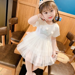 vestido de niña 2021 verano niños torta falda estilo occidental princesa falda de malla