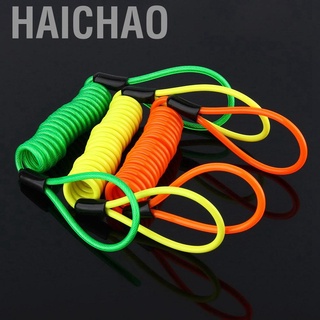 Haichao - alarma de 150 cm con alarma para recordatorio de disco, Cable de motocicleta, Scooter, moto, Anti ladrón, seguro (verde) - intl (5)