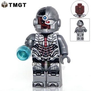 Lego Cyborg juguetes minifigura héroe DC Flash Joker Spiderman Batman juguetes