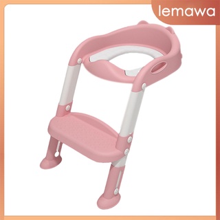 [lemawa] Asiento de inodoro plegable para niños, ajustable, antideslizante, suave, con taburete de plástico, silla para orinar (6)