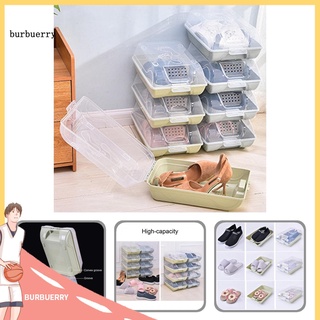 [burdb] Caja De zapatos/Organizador Portátil De Plástico Transparente apilable con rodamientos De Carga Para Dorm