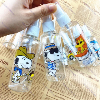 Fantastic789 1Pc 50ml/100ml de dibujos animados Snoopy transparente vacío Spray botella de plástico Mini contenedor recargable botellas cosméticas contenedores (1)