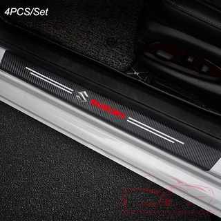 3d fibra de carbono texturizado cuero umbral del coche pegatina protectora antiarañazos impermeable Protector tira para Suzuki