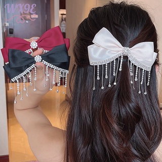 Wx9e Clips de pelo hermoso arco lazo Clips fiesta noche tocado accesorios de pelo para niñas mujer