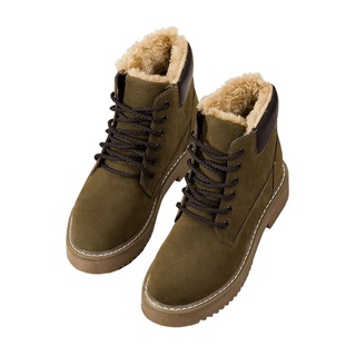 Botas de invierno de las mujeres corto thi antideslizante zapatos de algodón (3)