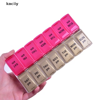 kaciiy - organizador de medicina (7 días, am, pm) con 14 compartimentos cl (3)