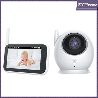 4.3 Inch LCD Screen WiFi Video Baby Monitor 360-Degree 8 Lullabies for Parents Home Security Temperature Monitor Motion Detection US Plug