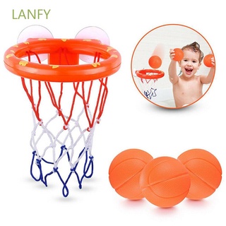 Lanfy Mini baloncestos de plástico niños cesta de tiro juguetes de baño bebé ducha divertido 3 bolas niño niña juego de agua conjunto