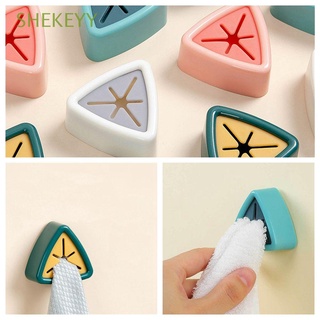 SHEKEYY Kitchen Accessories Cloth Plug Object Organizer Self Adhesive Towel Holder Portable Bathroom Tool Wall Mounted Wash Cloth Hook Punch Free/Multicolor